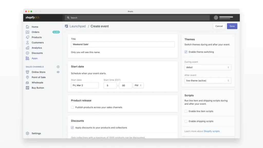 shopify launchpad event